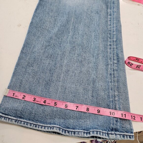 NEW! Mother Superior The Fly Cut Tomcat Roller Wide Leg Denim Jeans Size 29 - Picture 16 of 16